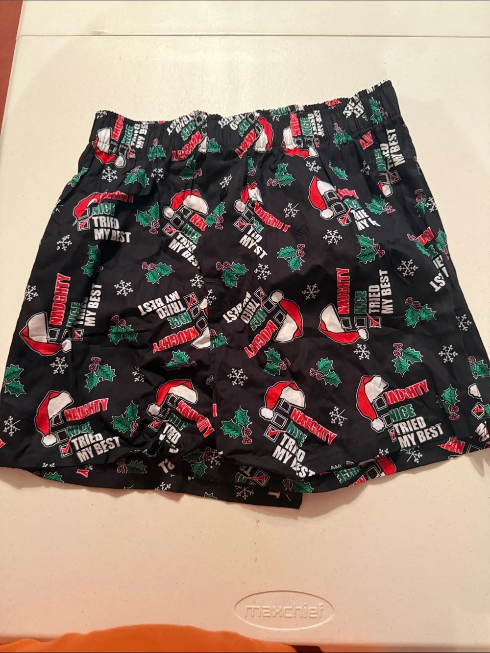 Wembley Men's Holiday Print Boxers - Black, Red, Green, White